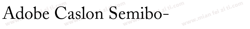 Adobe Caslon Semibo字体转换
